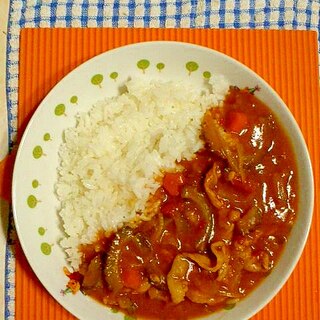 ゴーヤのトマトカレー♪